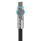 Powerwave 2M USB-C LED Charging Cable with Adjustable Head & USB-A Adapter for Nintendo Switch 2